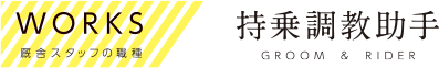 厩舎スタッフの職種：厩務員